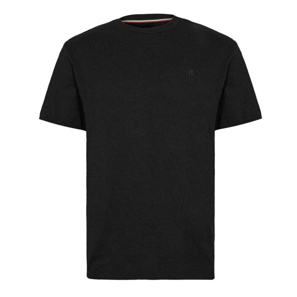 Replay Mens Tonal Logo Jersey Crew Neck / Black